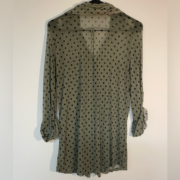 French Laundry green polka dot button down - Picture 2 of 3